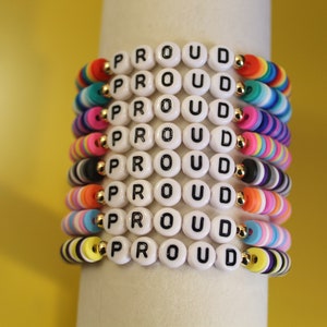 LGBT+ Pride Flag Bracelets, Proud beaded bracelet, Lesbian, Gay, Bisexual, Pansexual, Transgender, Asexual, Nonbinary, Friendship bracelets.