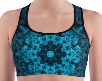 Sports bra, Yoga Sports bra, Festival Sports Bra, Festival Crop Top, Rave, Active Wear, Racerback, Festival Clothing, Hippie Top, Boho Bra