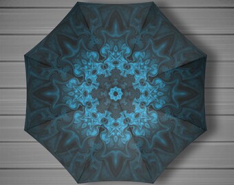 Foldable Mandala Umbrella: Psychedelic Festival Parasol