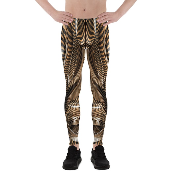 Heren Tigers Eye Leggings luipaard print Meggings Rave Leggings