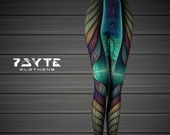 Leggings frattali, Abbigliamento festival, Costume burning man, Leggings psichedelici, Vestiti Hooping, Abbigliamento Doof, Rave Outfit, Leggings da palestra