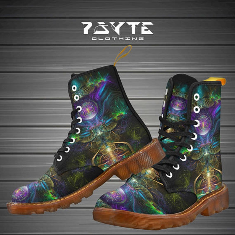 Jungle Hippie Psychedelic Trippy Men's Boots