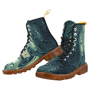 Psychedelische Stiefel, Festival Stiefel, Burning Man Stiefel, Springerstiefel, Partystiefel, Kostümstiefel, Herrenstiefel, Damenstiefel, Trippy