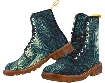 Psychedelic Boots, Festival boots, Burning Man boots, Dr Marten style boots, Playa boots, Costume Boots, Mens boots, Womens Boots, Trippy