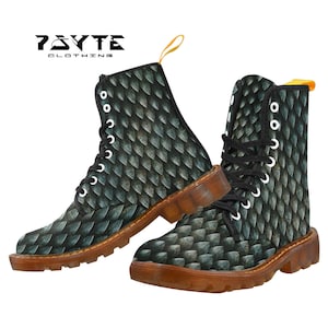 Dragon Scale Festival boots, Burning man boots, Playa boots, Combat boots, Ladies and Mens Festival shoes and boots, Ankle boots,