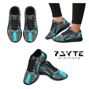 Cyberpunk Running Shoes, Cyberpunk Sneakers, Sci Fi Joggers, Futuristic Shoes, Cyberpunk 2077, Festival Shoes,Burning Man, Gym Footwear