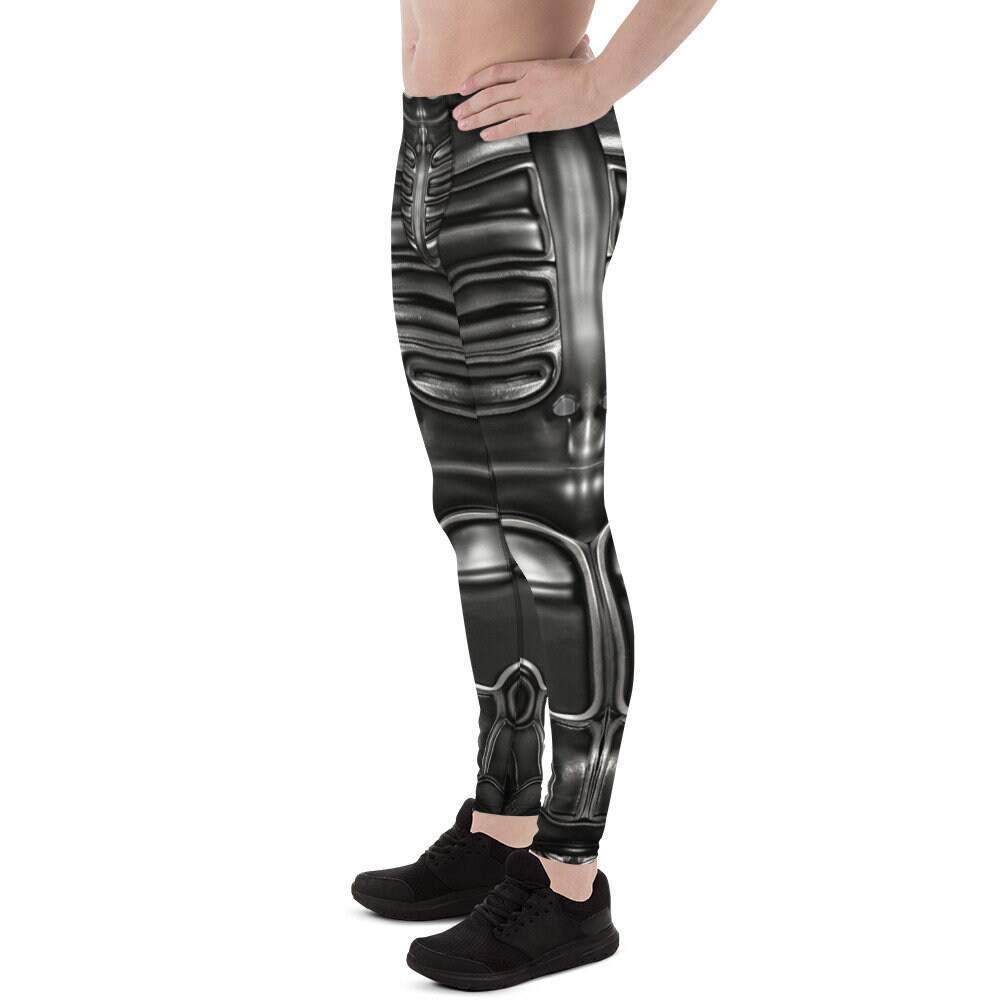 Mens Leggings, Cyberpunk Armor Leggings, Steampunk Meggings