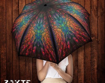Fractal Art Umbrella: Psychedelic Festival Parasol
