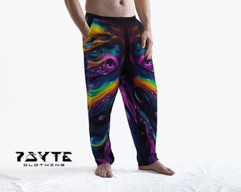 Unisex Rainbow Oil Slick Lounge Pants,Couch Pants,Pajama Pants,Lounge wear,Comfy Pants,Cosy Pants, Comfy Psyte clothing,Sweat Pants,Yoga