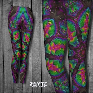 Psychedelic Leggings, Festival Clothing, Burning Man Costume, Hooping clothes, Doof Clothing, Rave Outfit, Gym Leggings, Workout leggings