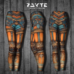 Egyptian Leggings,Ancient Egyptian fashion,Egyptian clothing,Egyptian-inspired, Egyptian patterns and designs,Egyptian costume design
