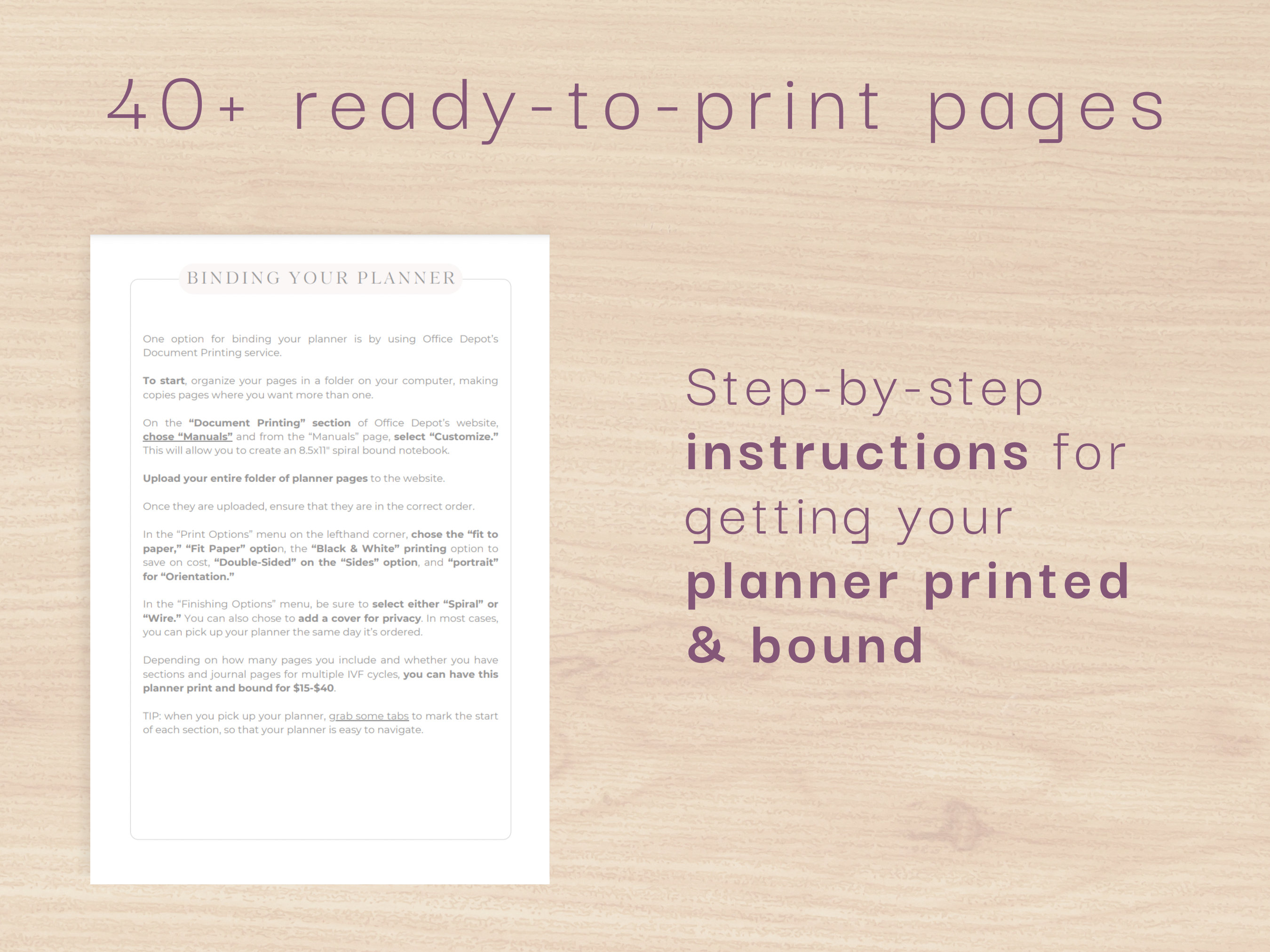 Downloadable IVF Planner & Fertility Journal - Etsy