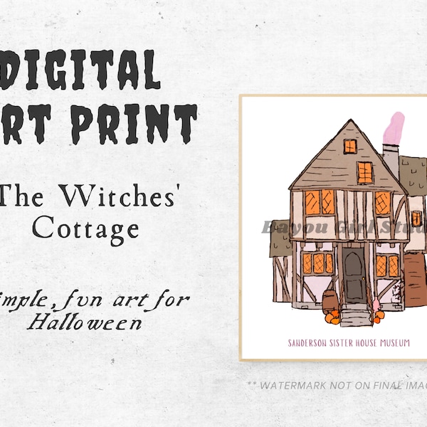 The Witches' Cottage Digital Art Print