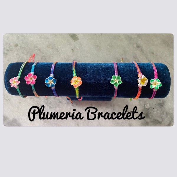 Hawaiian plumeria bracelet, keiki bracelet, toddler bracelet, accessories for children, rainbow colors, birthday gift, hula girl, luau gift