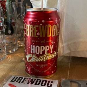 Brew Dog Hoppy Christmas Beer Can Candle