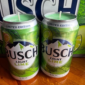 Busch Light Lime Limited Edition Beer Can Soy Wax Candle