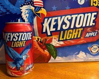 Keystone Light Apple Limited Edition "Klapple" Beer Can Soy Wax Candle