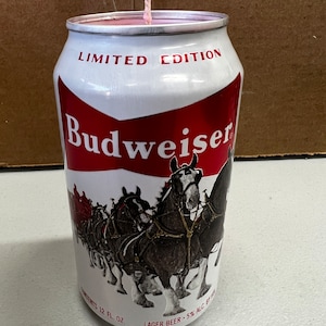 Budweiser Limited Edition Clydsdale Holiday Beer Can Candle