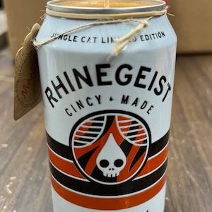 Rhinegeist Cheetah Lager Beer Can Candle