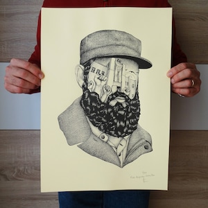 Fidel Castro Large Art Print – Cuban Revolutionary Leader – Political Icon Wall Art – Gift for Historians