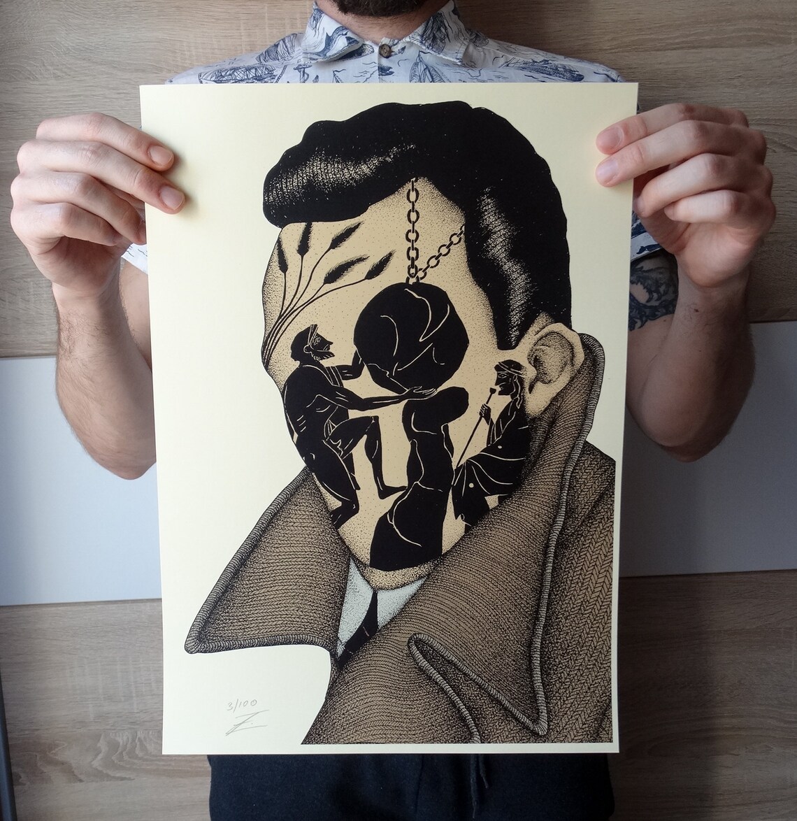 Albert Camus Art Print / Large Art Print / Abstract Portrait / | Etsy ...