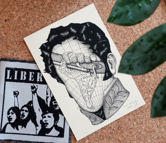 Simón Bolívar Small Portrait Print – Latin American Liberator – Gift for History Lovers – Revolutionary Wall Art