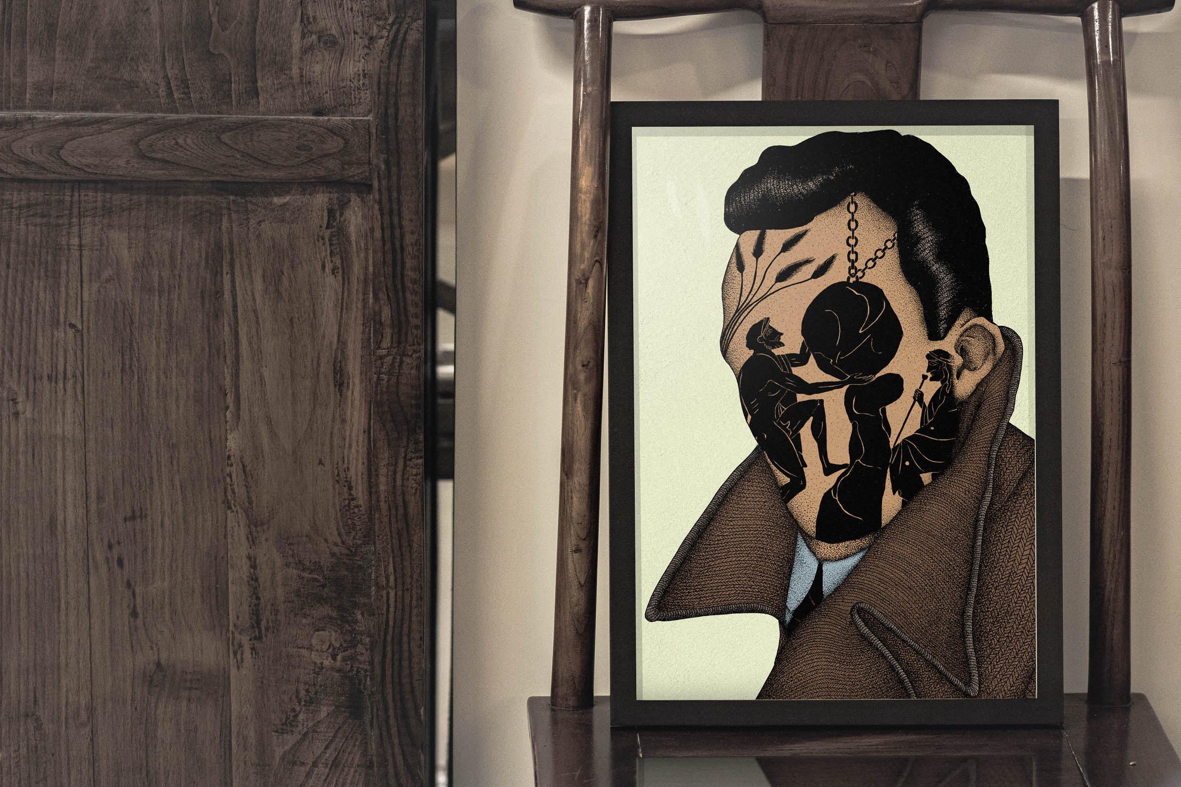 Albert Camus Art Print / Large Art Print / Abstract Portrait / | Etsy ...