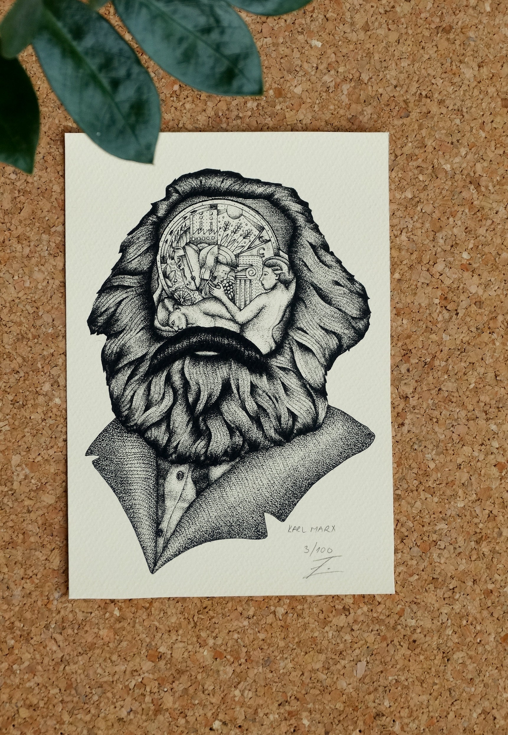 Karl Marx Art Print / Teacher Gift / Abstract Portrait / - Etsy Canada