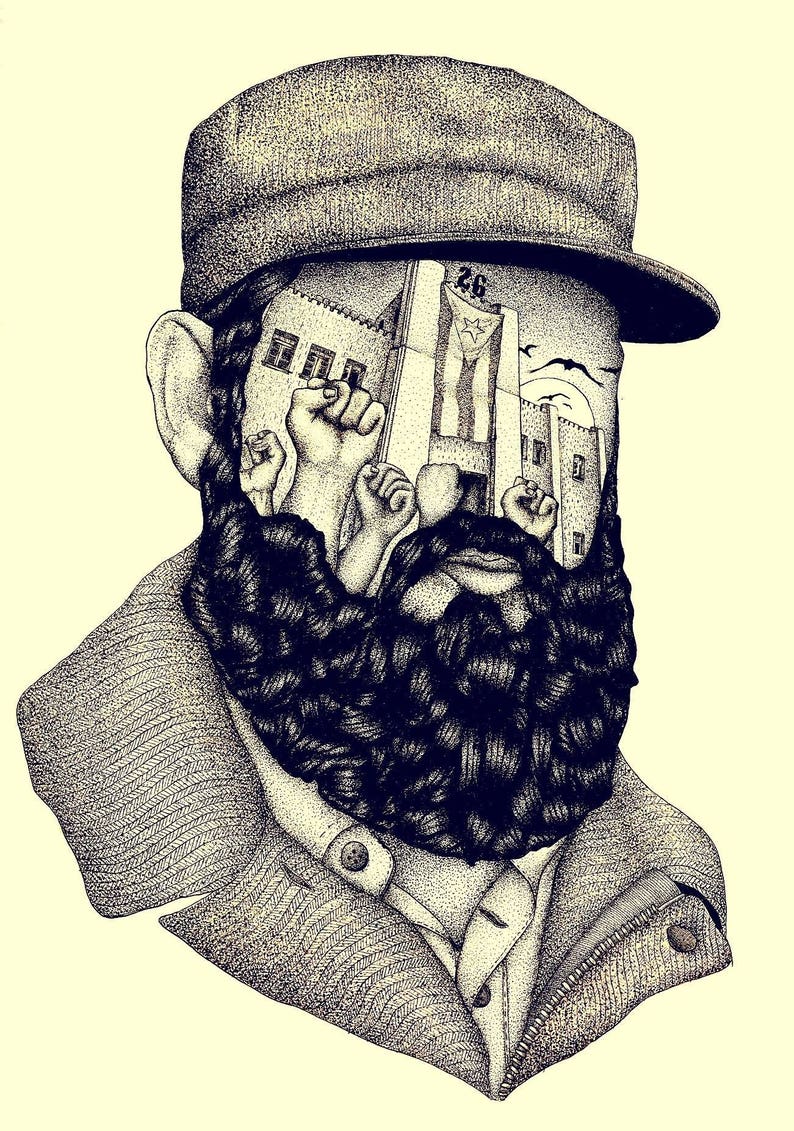 Тату фиделя кастро эскиз