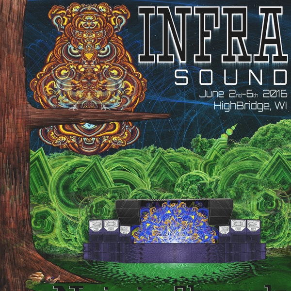 Infrasound Music Festival 2016 . Signed & Numbered (Noisia, Shpongle, Raja Ram, Eoto, Ott, KLO, FunktionOne) FREE SHIPPING!!