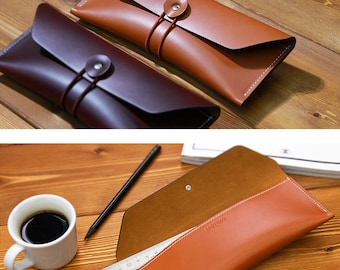 Vegetable Tanned Leather Pencil Case, Pencil Holder, Leather Pouch, Pencil Pouch, Leather Pen Case, Pencil Bag, Pencil Box