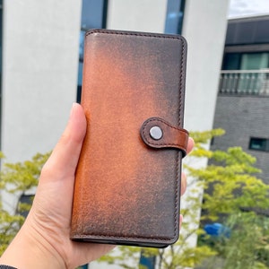 Minute Touch Custom Leather Wallet Case for Samsung Galaxy Z Fold 4 5g, S Pen Holder, Magnetic Closure, Free Initials/Names Engraving