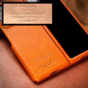 Minerva Box, Pueblo, Buttero Vegetable Tanned Leather Cover Case for Galaxy Z Fold 4, Z Fold 5 image 10