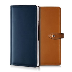 Motimo Full Grain Leather Wallet Case for Galaxy Z Fold 2, Z Fold 3, Z Fold 4, Z Fold 5 - Button Closure