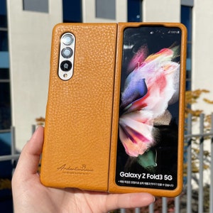 Minerva Box, Pueblo, Buttero Vegetable Tanned Leather Cover Case for Galaxy Z Fold 4, Z Fold 5 image 6