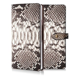 Motimo Genuine Python Snake Leather Case for Galaxy Z Fold 3, Z Fold 4, Z Fold 5, Z Fold 6, Z Fold 7 - Button Closure