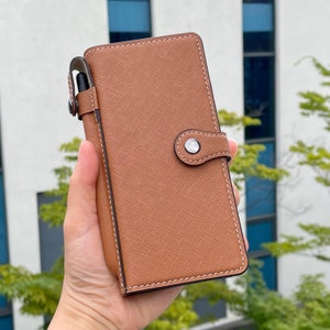 Saffiano Leather Wallet Case for Samsung Galaxy Z Fold 4 5g, S Pen Holder, Free Initials/Names Engraving