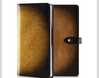 Motimo Oriental Vintage Leather Case for Samsung Galaxy Z Fold 4, Z Fold 5 - With Button Closure