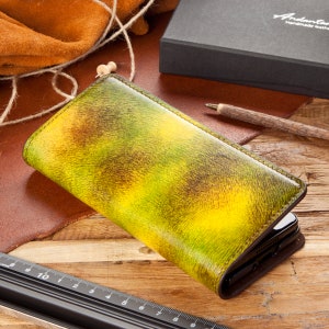 Forest Song Leather Wallet Case for Galaxy Z Fold 3 / Z Fold 4 / Z Fold 5 / Z Fold 6, S Pen Holder, Free Initials/Names Engraving