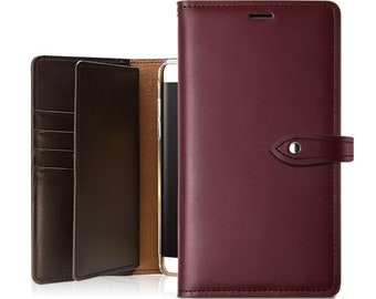 Motimo Bi-Fold Full Grain Leather Wallet Case for iPhone 11/12/13/14/15 Series, Note 20/20 Ultra, Galaxy S20/S21/S22/S23/S24 Series