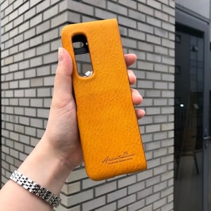 Minerva Box, Pueblo, Buttero Vegetable Tanned Leather Cover Case for Galaxy Z Fold 3, Z Fold 4, Z Fold 5, Z Fold 6