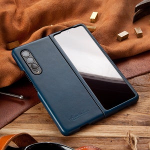 Minerva Box, Pueblo, Buttero Vegetable Tanned Leather Cover Case for Galaxy Z Fold 4, Z Fold 5 image 4
