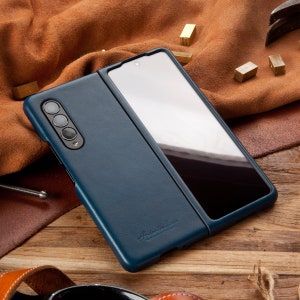 Minerva Box Vegetable Tanned Leather Cover Case for Galaxy Z Fold 3 5G