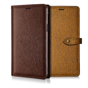 Motimo Basic Leather Case for iPhone 11/12/13/14/15/16 Series, Galaxy S22/S23/S24/25 Series - Button Closure