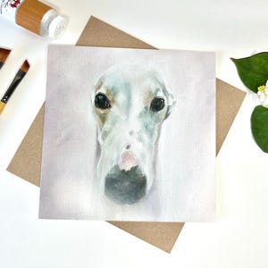 Carte de voeux lévrier / Art lévrier / Carte de voeux chien / Whippet / Lévrier / Lurcher / Carte de célébration / Carte d'anniversaire