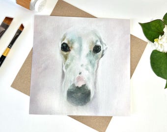 Carte de voeux lévrier / Art lévrier / Carte de voeux chien / Whippet / Lévrier / Lurcher / Carte de célébration / Carte d'anniversaire