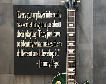 Guitar Wall Hanger, Jimmy Page Quote