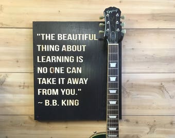 Guitar Wall Hanger, B.B. King Quote
