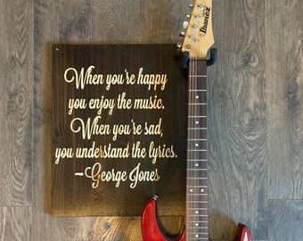 George Jones Guitar Wall Hanger (NEW)
