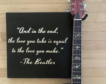 Guitar Wall Hanger / The Beatles Quote